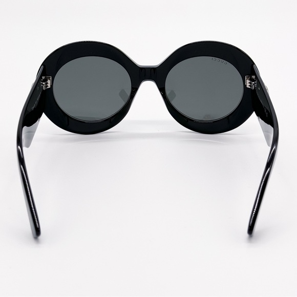 NEW GG1647S 007 GUCCI BLACK ROUND WOMEN SUNGLASSES GG 1647S 007 GUCCI - Picture 9 of 13